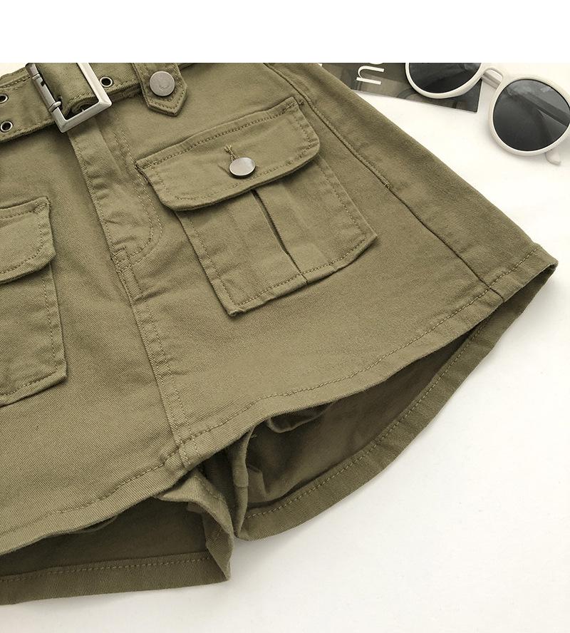 Korean Style High-Waisted A-Line Denim Skirt Pants with Belt for Women - Summer 2025 Collection