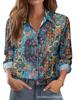 Women's Shirt Printed Floral Loose Shirt Women's Top