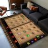 3D HOMM3 Heroes of Might and Magic Map Treasure Chest Retro Game Carpet Rug for Living Room Bedroom Home Sofa,Non-slip Floor Mat