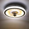 AC220V 72W Intelligent LED Ceiling Fan Lamp Creative Invisible Integrated Fan Light Silent Stepless Chandelier Fan