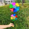 Colorful Polka Dot & Stripe Sequin Pinwheel Toy for Kids - Outdoor Fun
