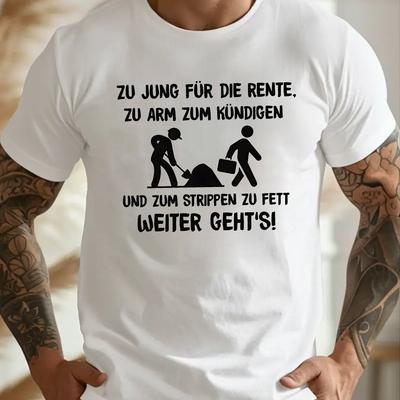 Relatable Tired Employee Gerunisex Text T Shirt Labor Silhouette Graphic Streetwear Cotton Top