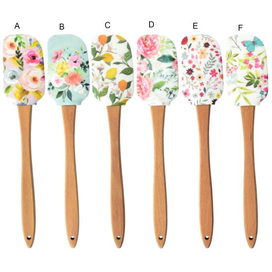 Raspador de Pastel Colorido de Silicona Antiarañazos Portátil Espátula para Crema de Postre Suministros para el Hogar