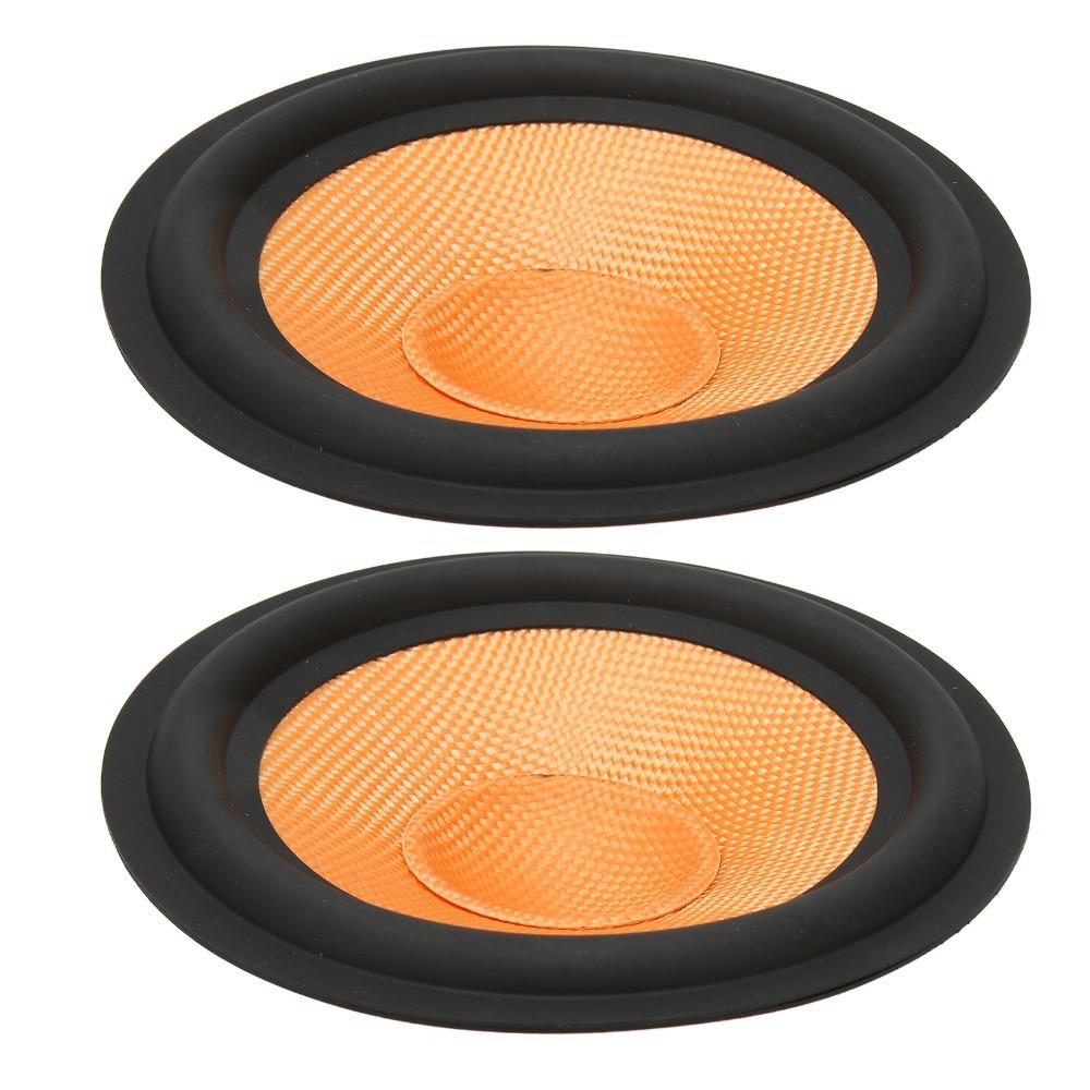2PCS 1 Inch Bore & 6 Inch Outer Dia Paper Speaker Cone Rubber Surround Drum Paper Speaker Repair