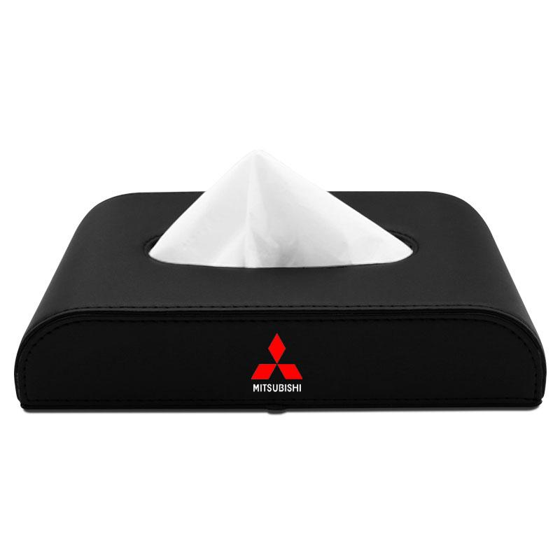Car Tissue Box Holder Armrest Box Storage Case For Mitsubishi Outlander Lancer 10 9 ASX RALLIART Eclipse L200 Pajero
