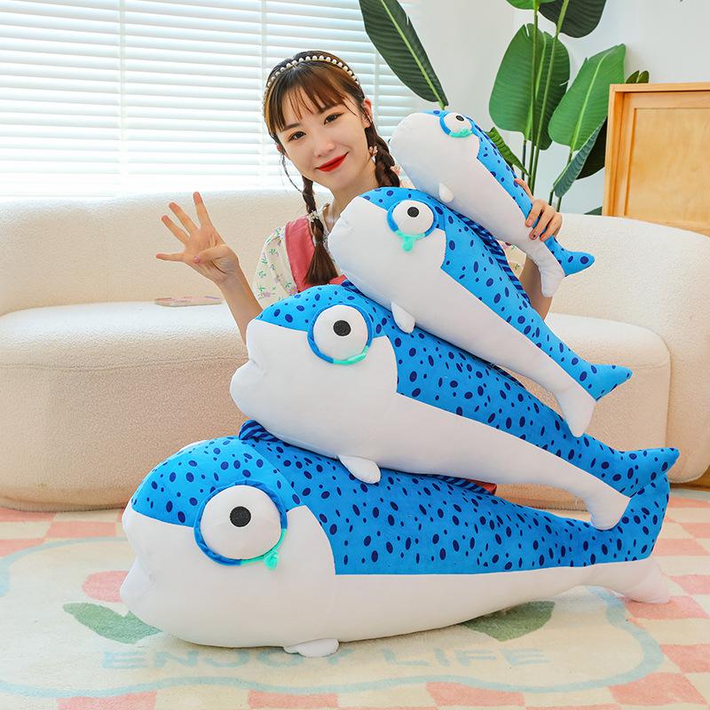 Internet Celebrity Salted Fish Stick Plush Toy Massage Hammer Throw Pillow Small Fish Long Doll Cushion Wholesale Doll Soft Hammer