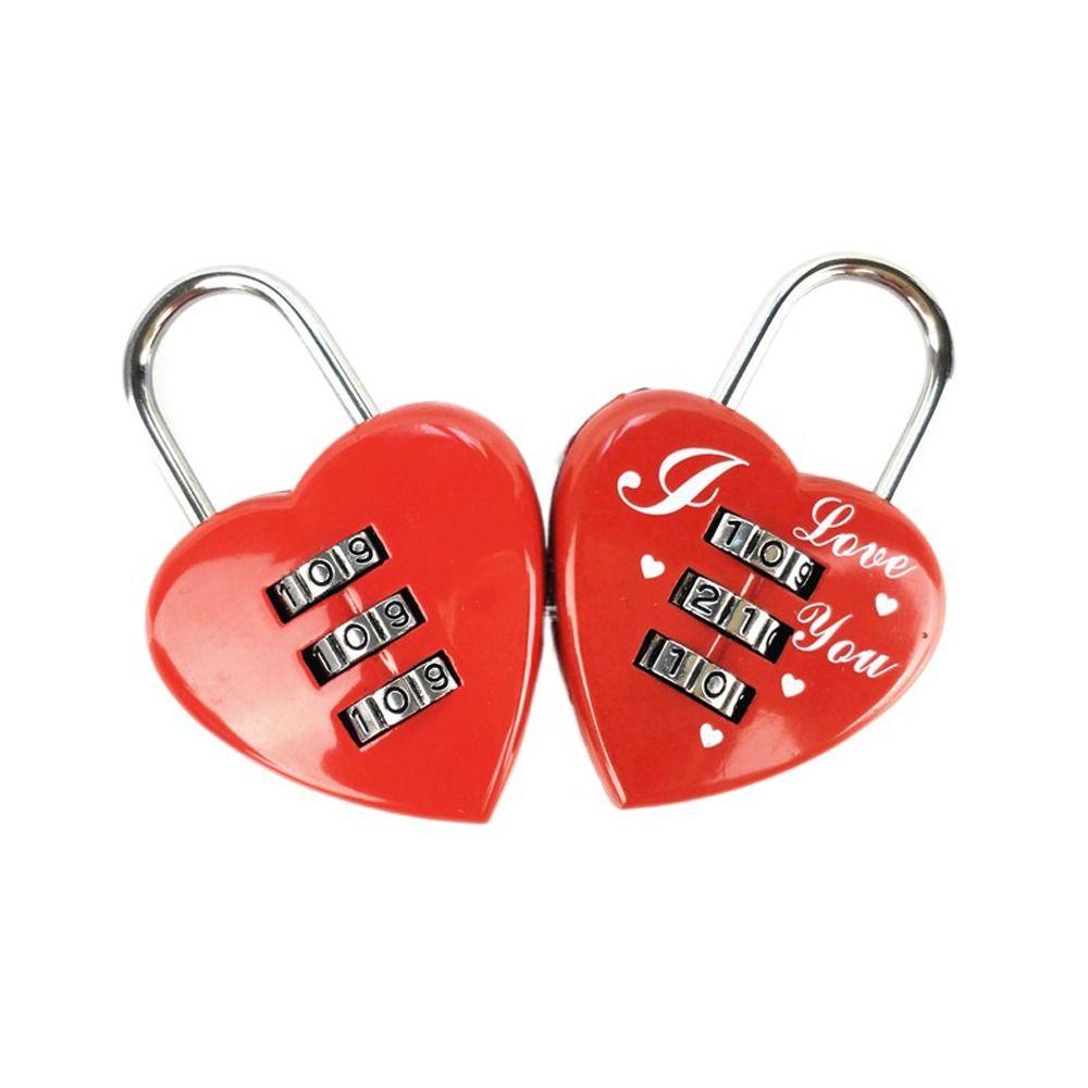 Heart Luggage Password Padlock Suitcase Code Locks Drawer Password Locks Luggage Anti-Theft Locks