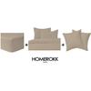 Bedding Set - HOMEROKK - Duvet Cover 220x240 - 2 Pillowcases 65x65 - Fitted Sheet 140x190 - Light Taupe