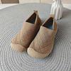 Women's Elegant Slip-On Shoes - Breathable Mesh & Soft Rubber Sole, All-Season Comfort, Beige Casual Shoes with Round Toe for Casual Attire