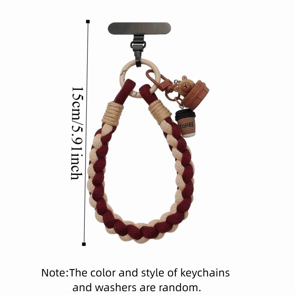 Detachable Capybara Phone Pendant Anti-lost Phone Strap Mobile Phone Lanyard Weave Rop Short Capybara Dolls Keychain