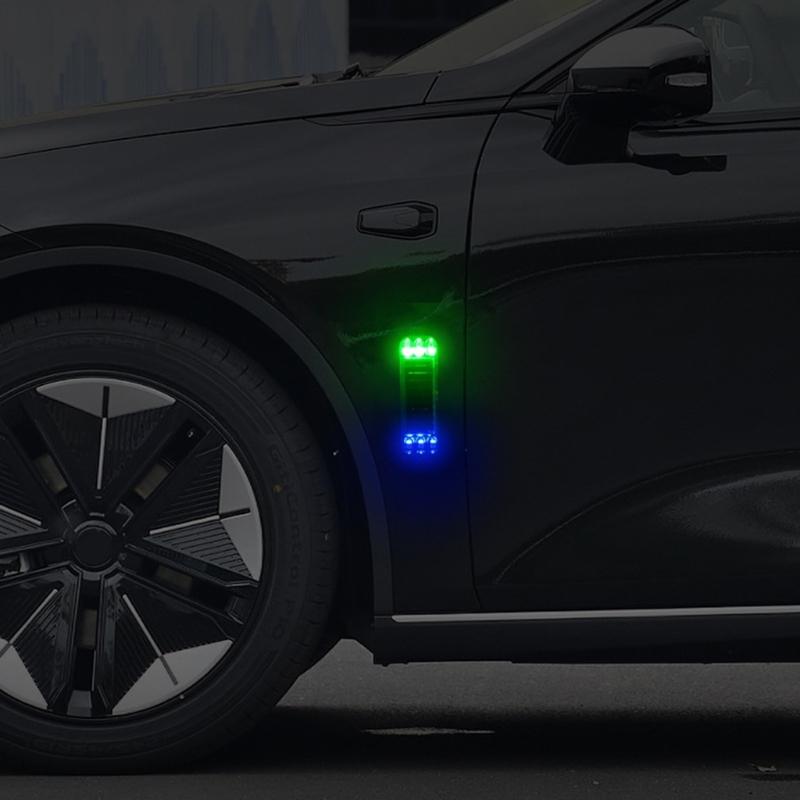 LED Solar Power Car Warning Light Anti Theft Caution Lamp Enhanced Visibility Bike Light Simple Installation for