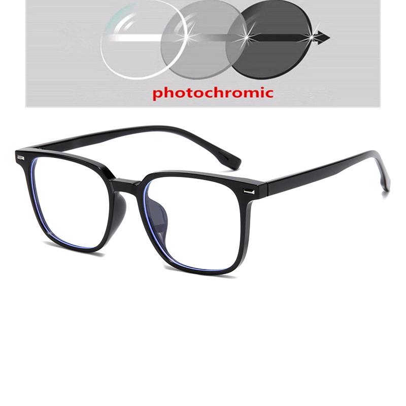 1.56 Aspheric Blue Light Blocking Square Myopia Glasses TR90 Prescription Frames For Women Men With Cylinder 0 To -6.0