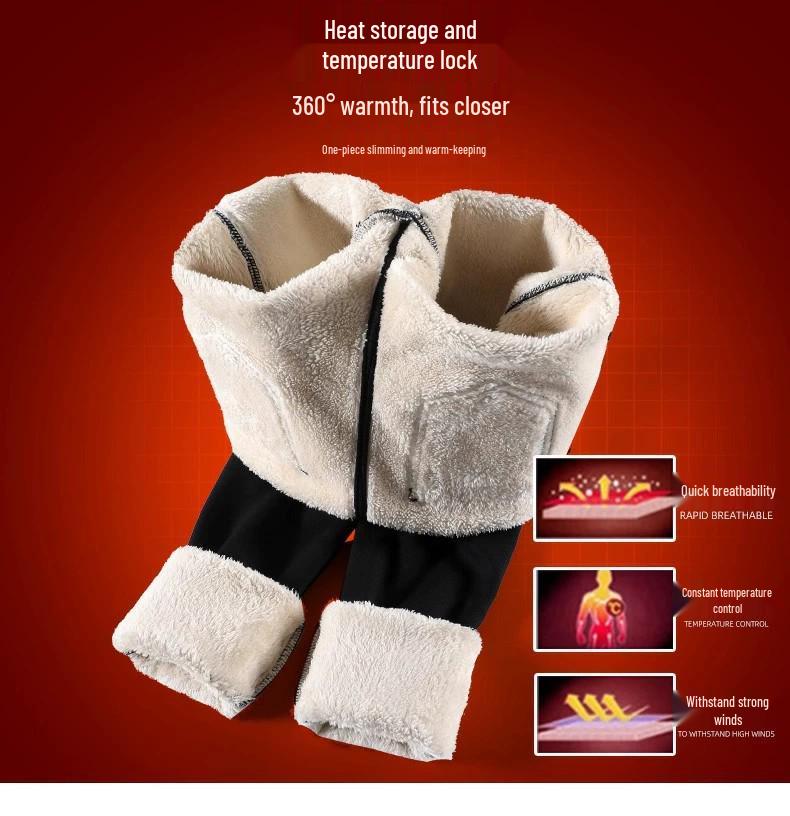 Dicke Baumwoll-Leggings mit Fleece-Futter für Damen – Perfekt für Herbst/Winter, Große Größen erhältlich, Schlankmachender Schnitt, Bequem und Warm