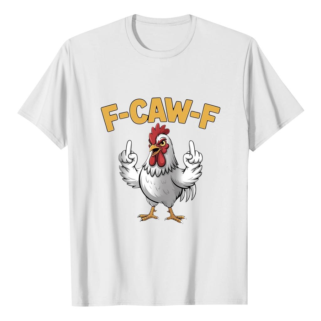 F-CAW-F Women's Casual Letter Print Short-sleeved Top T-shirt