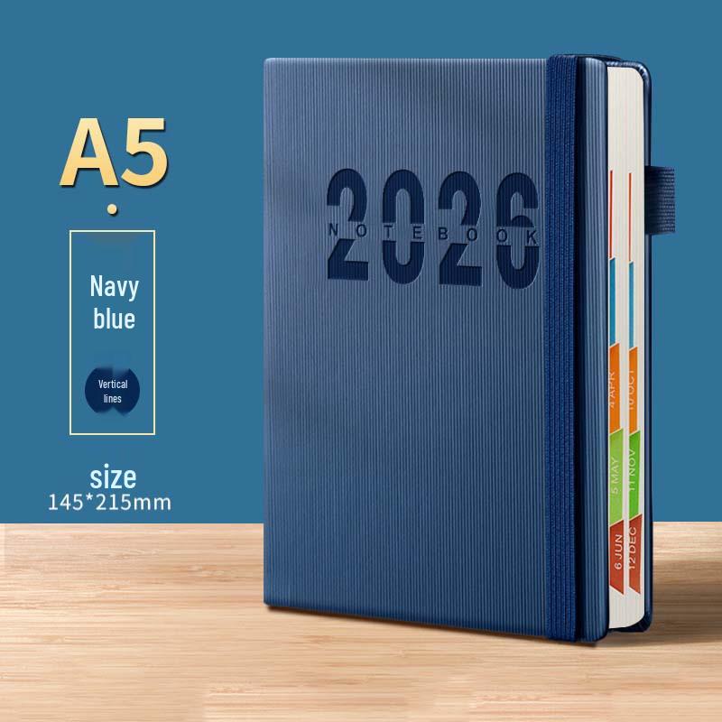 Denní plánovač 2026: Jedna strana denně Anglický diář pro řízení času a poznámky.