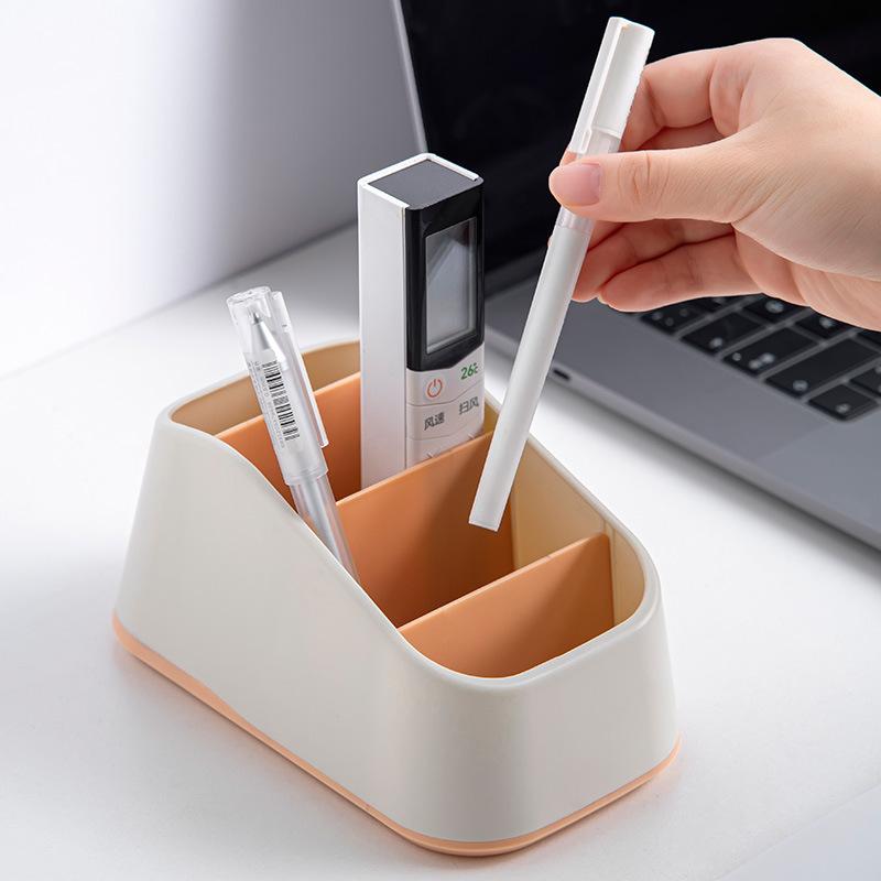 Remote Control Holder 4 Slot Desktop Storage Box TV Remote Control Phone Storage Holder Stationery Organizer Home Organizer