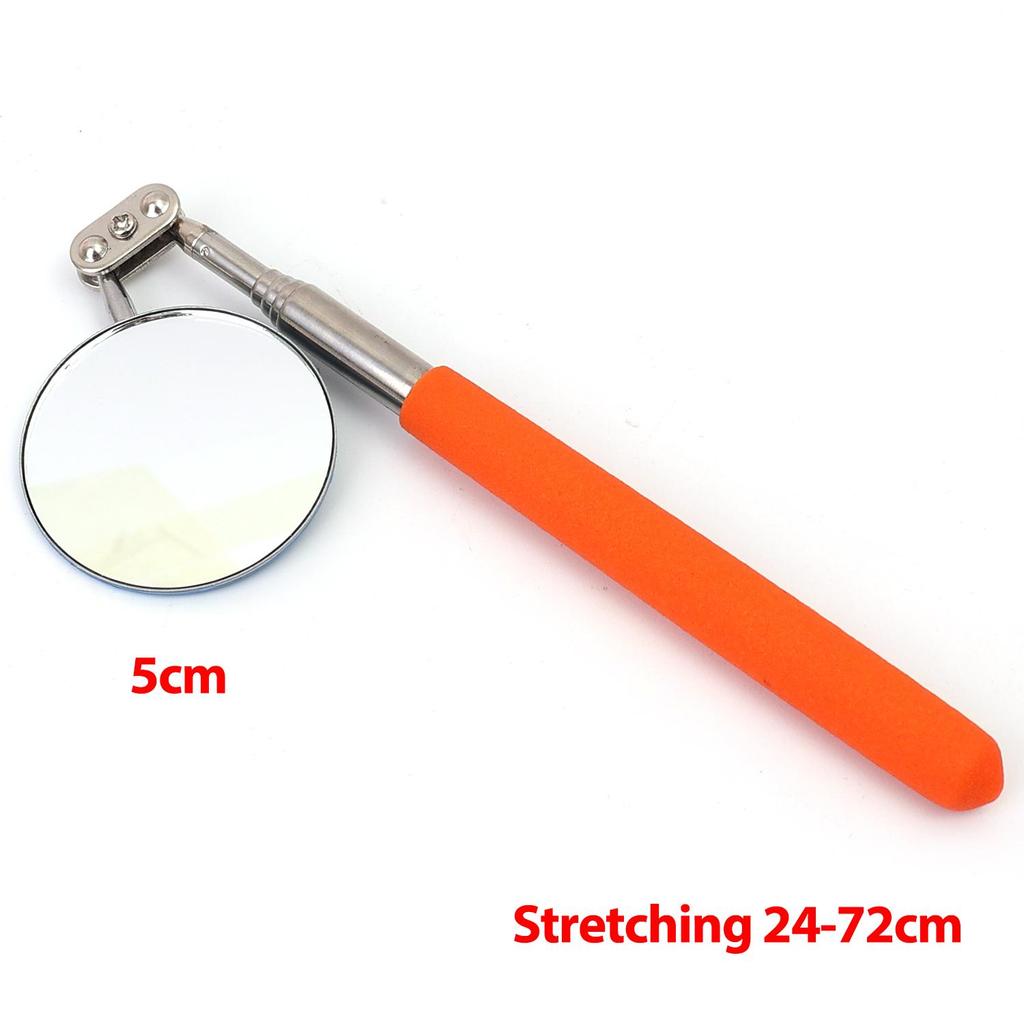 Telescoping Car Inspection Mirror 30mm 50mm Round 360 Swivel Extendable Hand Tool for Auto Mechanic Engine Repair Maintenance