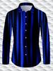 Blue And Black Striped Style: a Men'S Minimalist Shirt Featuring Interwoven Blue And Black Stripes, Classic Yet Stylish, with Easy Lines That Create a