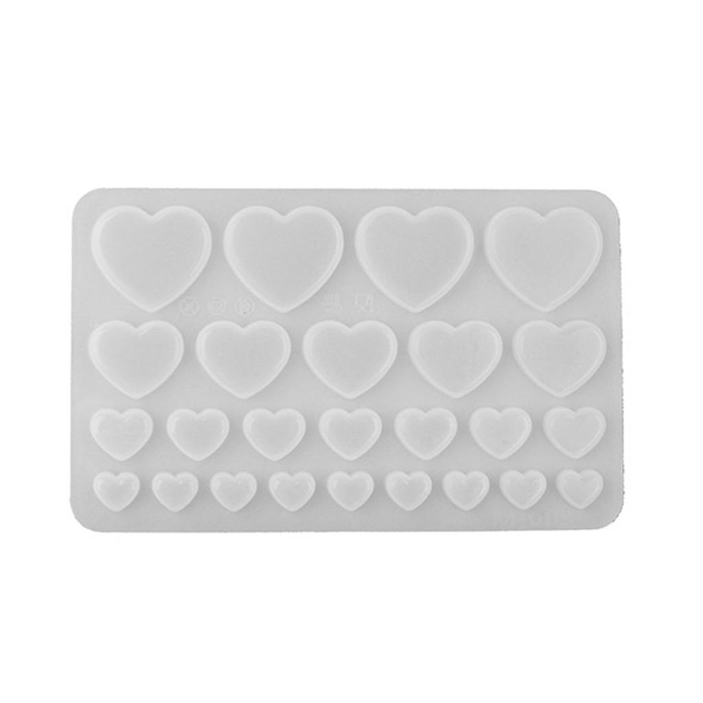 Crystal Epoxy Resin Mold Heart Shaped Earrings Pendants Casting Mold Silicone Mould DIY Crafts Jewelry Making Tools