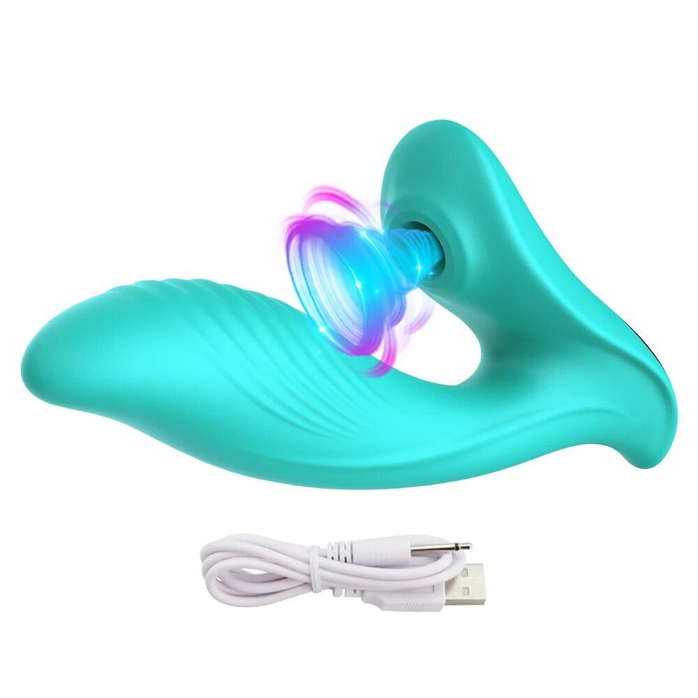 2 In 1 Sucking G-spot Vibrator for Women Clit Sucker Oral Sex Suction Clitoris Stimulation Female Masturbation Erotic Sex Toys