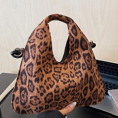 New Retro Leopard Print Dumpling Bag Large Capacity Women's High Value Niche Shoulder Bag Simple Messenger Bag
