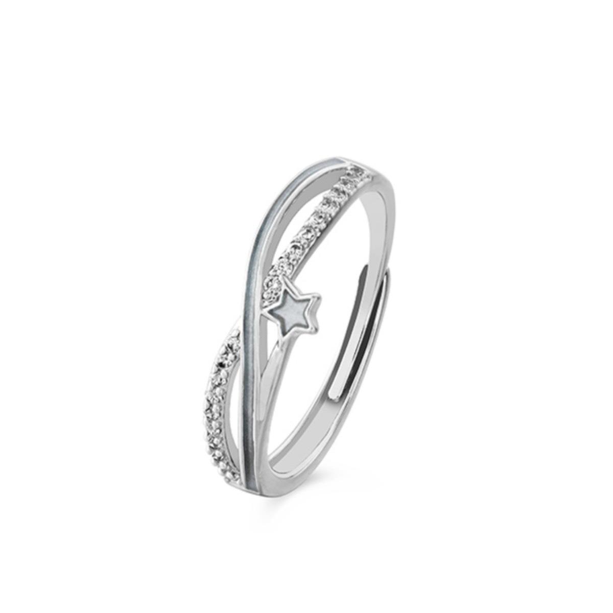 Starfall Night Wedding Rings: Adjustable, Luminous, Simple Luxury Pair for Couples