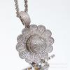 European & American Hip-hop Zircon Sunflower Rotating Pendant - High-end Christmas Accessory