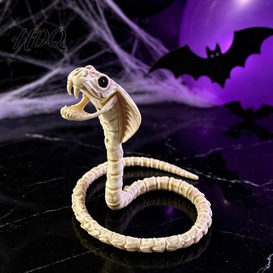 Halloween Spooky Animal Model Skeleton Realistic Fish Bird Spider Snake Cat Skeleton Detailed Decor for Party Haunted House Graveyard Scene