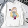 Fashion Retro Star Vs. The Forces of Evil Cartoon Anime T-shirt Summer Short Sleeve Women T Shirts 2025 Couple Tee Tops Clothes
