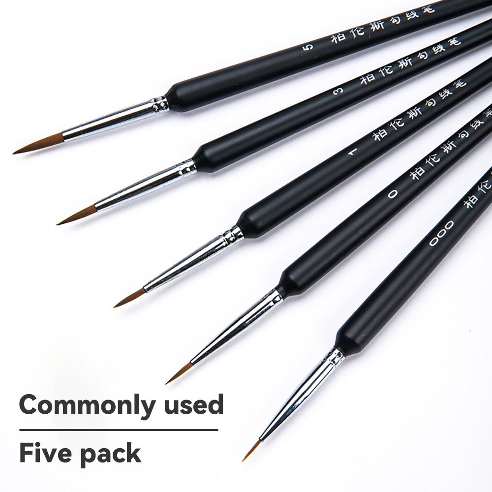 4/5/11pcs Miniature Hook Line Pen Art Painting Brushes Weasel Hair Paint Brush Gouache Watercolor Oil Paint Artists Hand Painted