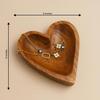 12.7 cm Wooden Heart Shape Trinket Bowl Jewellery Storage Box, Travel Box, Wedding Bridesmaid Gifts, Trinket Tray, Decorative Serving Bowl