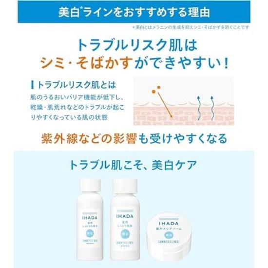 Ihada Whitening Lotion Medicinal Clear Skin Roughness Combination Tranexamic Acid Acne Sensitive Spots Freckles Quasi-Drug Main Body 180mL