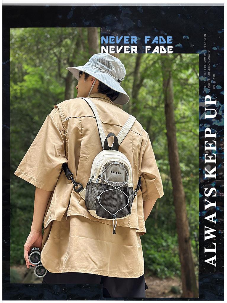 Retro Color Block Crossbody Chest Bag - Mini Outdoor Sports & Hiking Backpack
