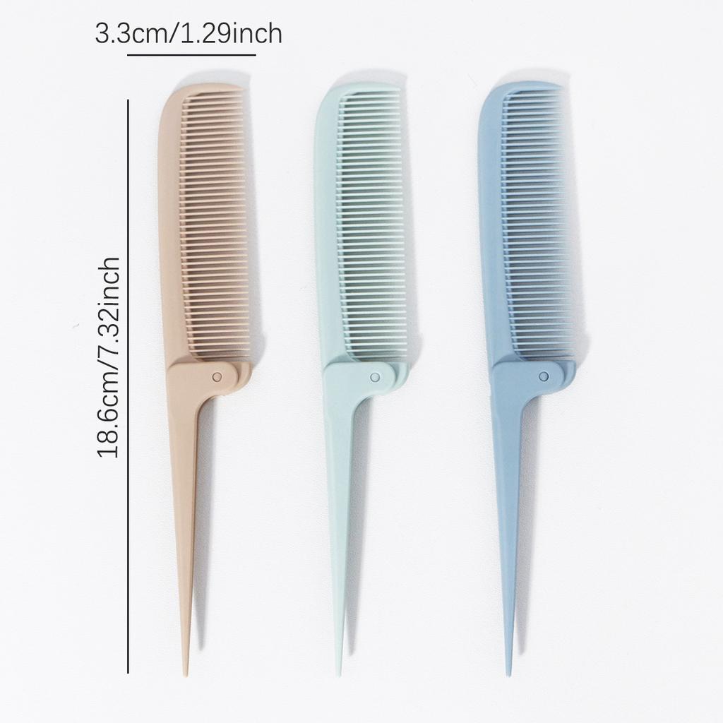 1pc portable minimalist folding tail comb, mini and compact portable home hair styling tool,Special for real hair wigs