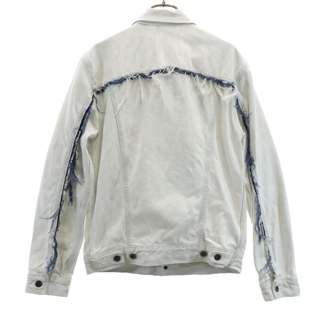 Levi's Big E Denim Jacket S White System Jeans Men's Used