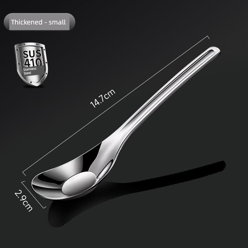 German Stainless Steel Spoon 410 Baby Feeding Spoon Household Soup Spoon Small Soup Spoon Complementary Food Spoon Thickened Small Size