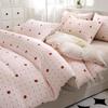 New Spring Duvet Cover Class A Double Yarn Printed Knitted Cotton 3-4 Piece Quilt Bed Sheet Pillowcase Small Fresh Bedding