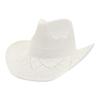Fashion Woven Straw Hat With Wide Brim And Strap Decoration For Daily Wear