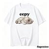 Unisex Tshirt Eepy Cat Sleepy Cat Meme Awesome Tee Shirt Short Sleeve T Shirts Round Neck Clothing Gift Idea 2027