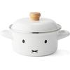 Fuji Enamel Miffy Face IH Compatible Casserole Double Handed Pot White 15cm