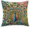 Vikama Bohemian Peacock Pillow Case Office Bedroom Sofa Cushion Double Side Printed Zipper Pillow Case Home Decoration