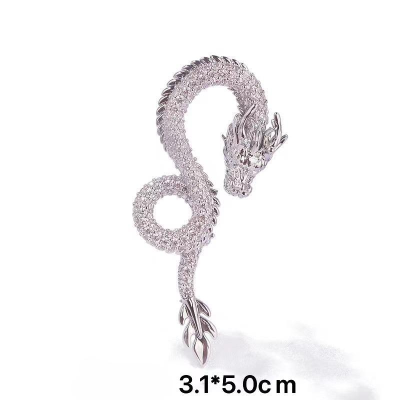 

Shenlong полная циркониевая медная брошь брошь для мужчин и женщин легкая роскошная высококачественная атмосферная брошь для костюма белый