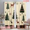 2pcs,2D Plane Printing Curtains Roller Blinds Christmas Trees Snowflakes Deer_a (3) Versatile Fabric (without Rod) Art Deco