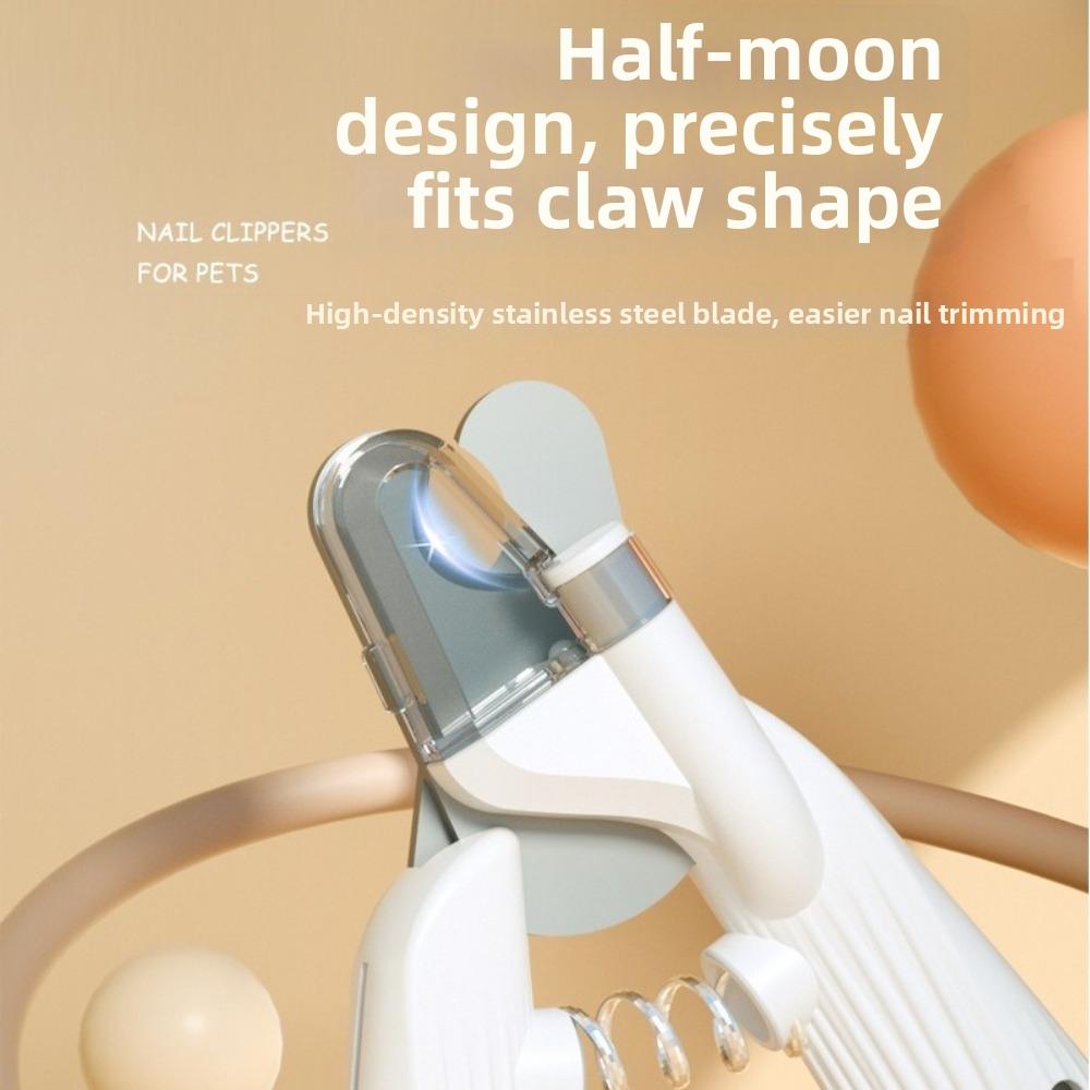 Painless Design Pet Nail Clippers Safe Cat Claw Clipper LED Light Pet Nail Clipper  Pet Grooming