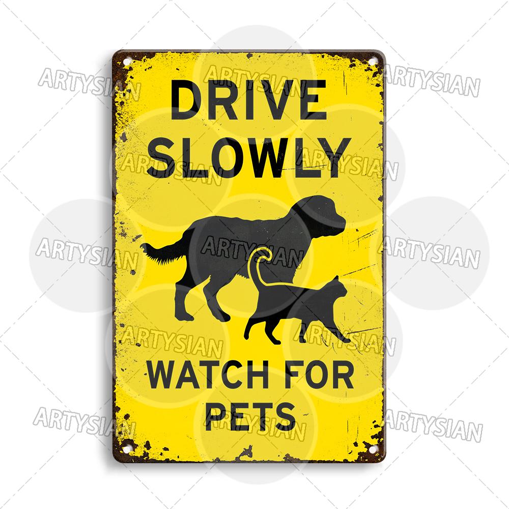 Beware Of Dogs Metal Sign Doberman Rottweiler Beagle Border Collie Dalmatian Bulldog GSD No Dogs Allowed Guide Dogs Welcome