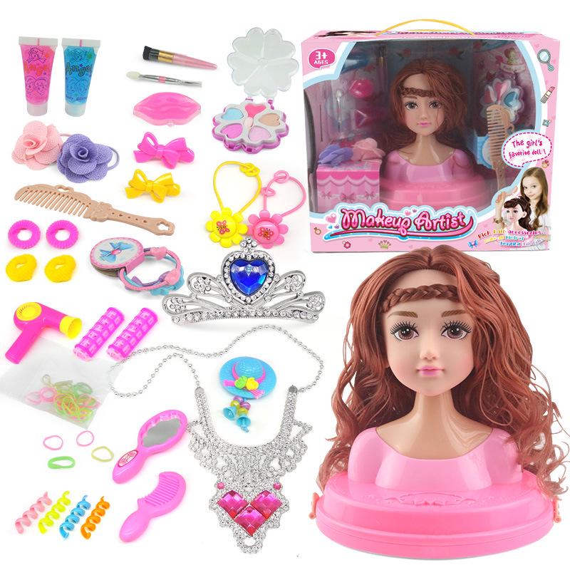 Hair Styling Barbie Doll Set: Half-body Princess Makeup Toy for Girls
