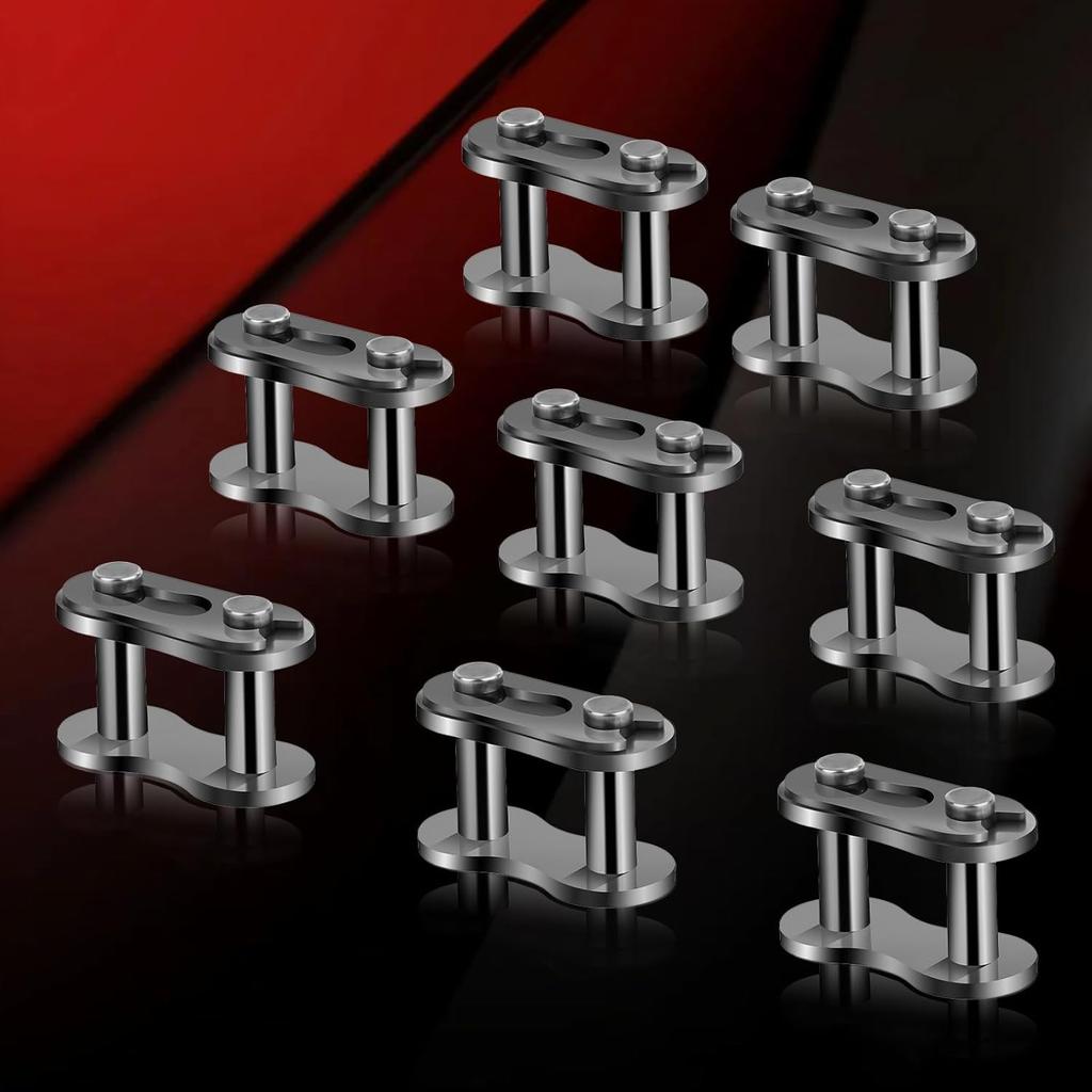 8 Pcs 420 Chain Master Roller Connector Links Chain Master Link Motorcycle Pocket Bike Chain Cross Master Link Connector Replacement Dirt Bike