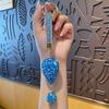 Water Drill Hot Air Balloon Keychain With Rhinestones For Gift And Collection