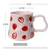 Creative Heart Ceramic Coffee Cup Cute Cartoon Large Capacity Tea Cup Home Couples Mug Office Drinking Mug Home Decoration
