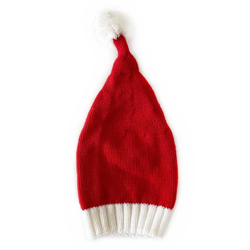 

Cat brother children s knitted hats for boys and girls, new Christmas hats, cute plush splicing fashionable warm wool hats
